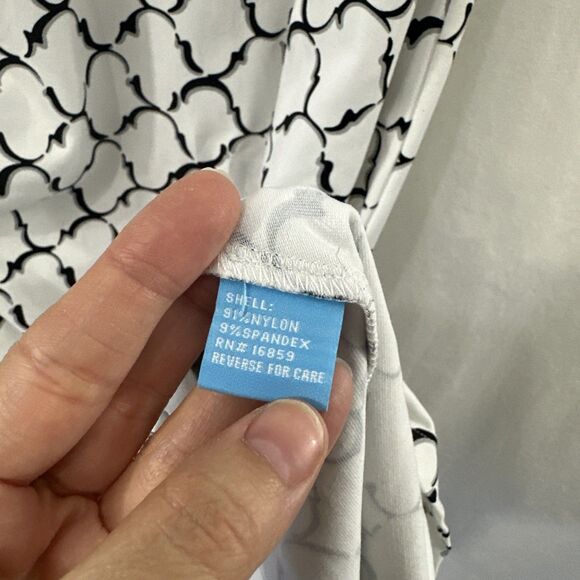 J. McLaughlin Sophia Catalina Cloth Sleeveless Ruched Midi Dress Womens M Career - Picture 8 of 9